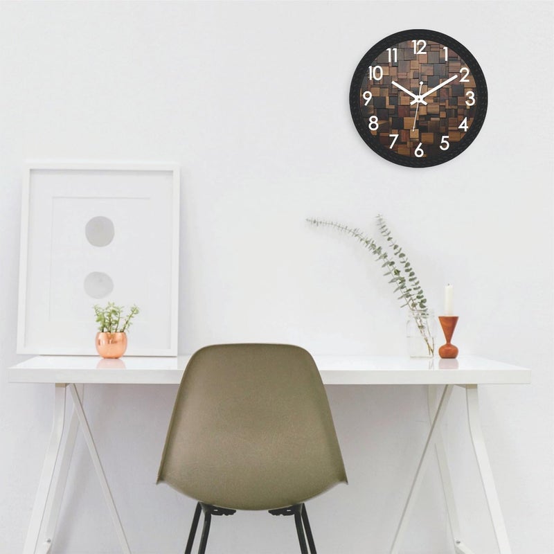 SHIFA CRAFT Wall Clock for Home Decorative Printed with Analog Battery Wall Clock for Living RoomOffice Aayatal Kursi - Image 3