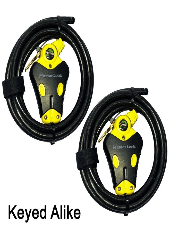 Master Lock - Two 6 ft Python Adjustable Cable Locks Keyed Alike, 8413KACBL-66 - Image 2