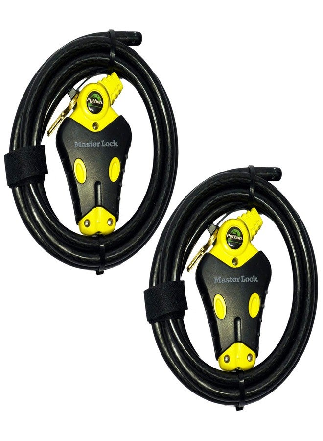 Master Lock - Two 6 ft Python Adjustable Cable Locks Keyed Alike, 8413KACBL-66 - Image 1