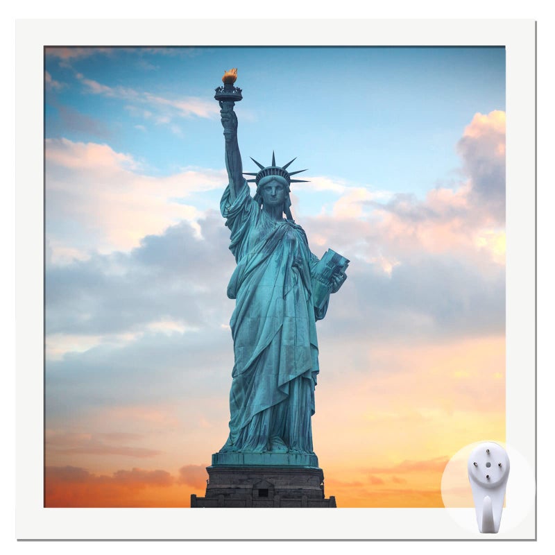 OMAIGAR 9x9 Picture Frame for 9by9 Square Poster Photo Canvas Certificate White High Transparent Photo Frame Wall Desktop Horizontal Vertical 9 x 9 - Image 1