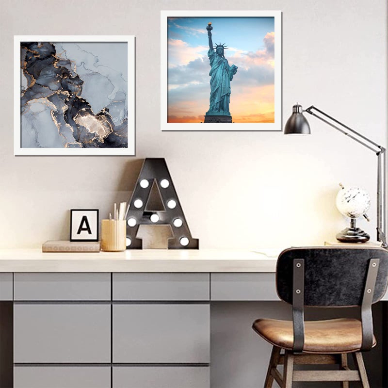 OMAIGAR 9x9 Picture Frame for 9by9 Square Poster Photo Canvas Certificate White High Transparent Photo Frame Wall Desktop Horizontal Vertical 9 x 9 - Image 4