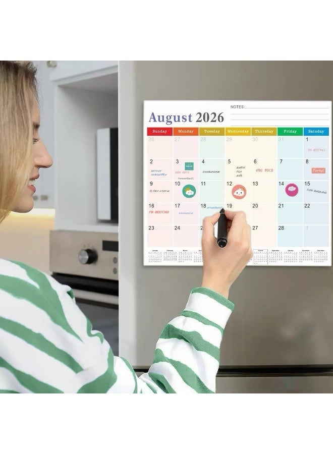 JoyousSto Magnetic Calendar for Fridge, 18 Months Wall Calendar Jan 2026 - Jun 2027, Refrigerator Calendar Suitable for Keeping Important Dates, Perfect for Organizing - Image 1