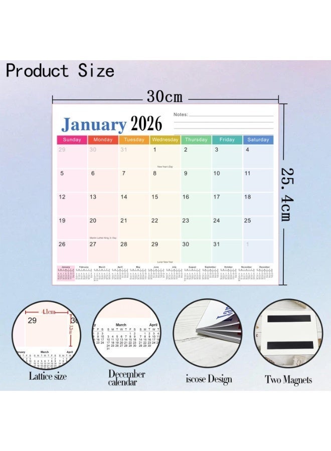 JoyousSto Magnetic Calendar for Fridge, 18 Months Wall Calendar Jan 2026 - Jun 2027, Refrigerator Calendar Suitable for Keeping Important Dates, Perfect for Organizing - Image 5