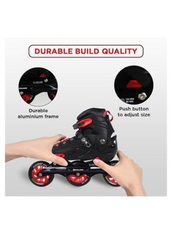 ENDLESS  EL1033 Inline Adjustable Skates Large 39 EUR (UK 5.5) - 43 EUR (UK 9) for 12 Years and Above |Aluminium Chassis and 100 mm PU Three Wheels | With ABEC 9 Bearings | Indoor and Outdoor  - Image 4