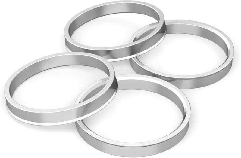 StanceMagic Hubcentric Rings (Pack of 4) - 64.1mm ID to 72.6mm OD - Silver Aluminum Hubrings - Only Fits 64.1mm Vehicle Hub and 72.6mm Wheel Centerbore - Compatible with Honda Acura - Image 4