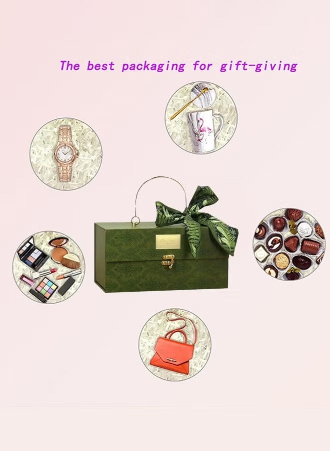 JOGAMS Luxury Gift Box with Lock 25 x 13 x 14 cm Perfect for Holiday Gifts Weddings Birthdays Mother's Day and Father's Day - Image 2