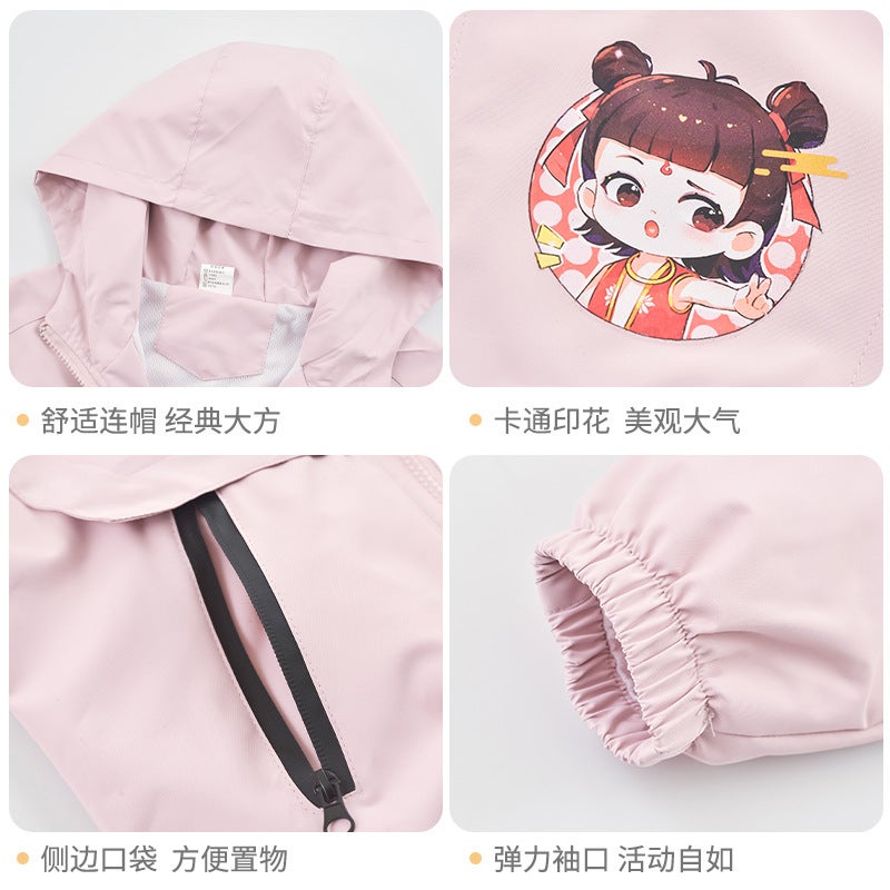 Girls' Charge Jacket Spring Clothes Western Style Children'S Style Middle And Big Children'S Nezha Sports Top Fashionable - Image 5