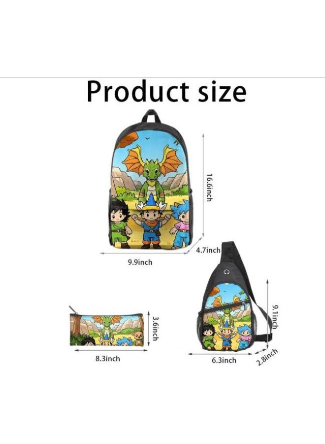 Universal cartoon new three-piece schoolbag - 406  - Image 3