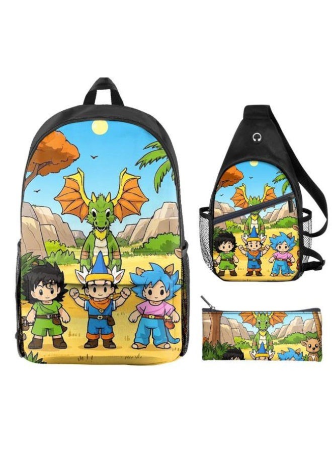 Universal cartoon new three-piece schoolbag - 406  - Image 1