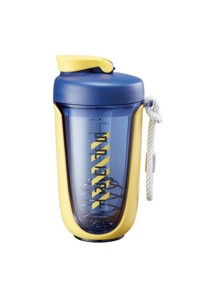 Arabest - Shaker Bottle For Protein Shake Compact Size Gym Bottles Bpa Free Leakproof, 590 Ml Blue Yellow - Plastic - Image 1