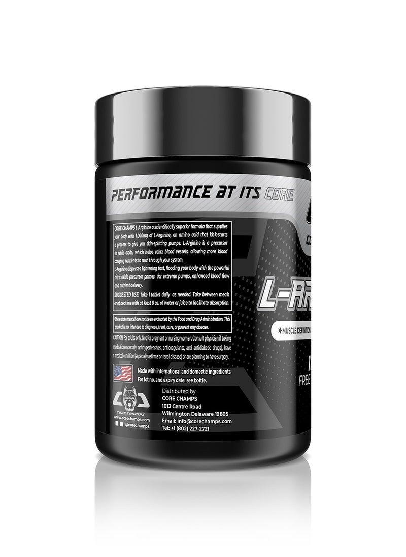 CORE CHAMPS - Core Champs L-Arginine 1000mg 120 Tablets - Image 1