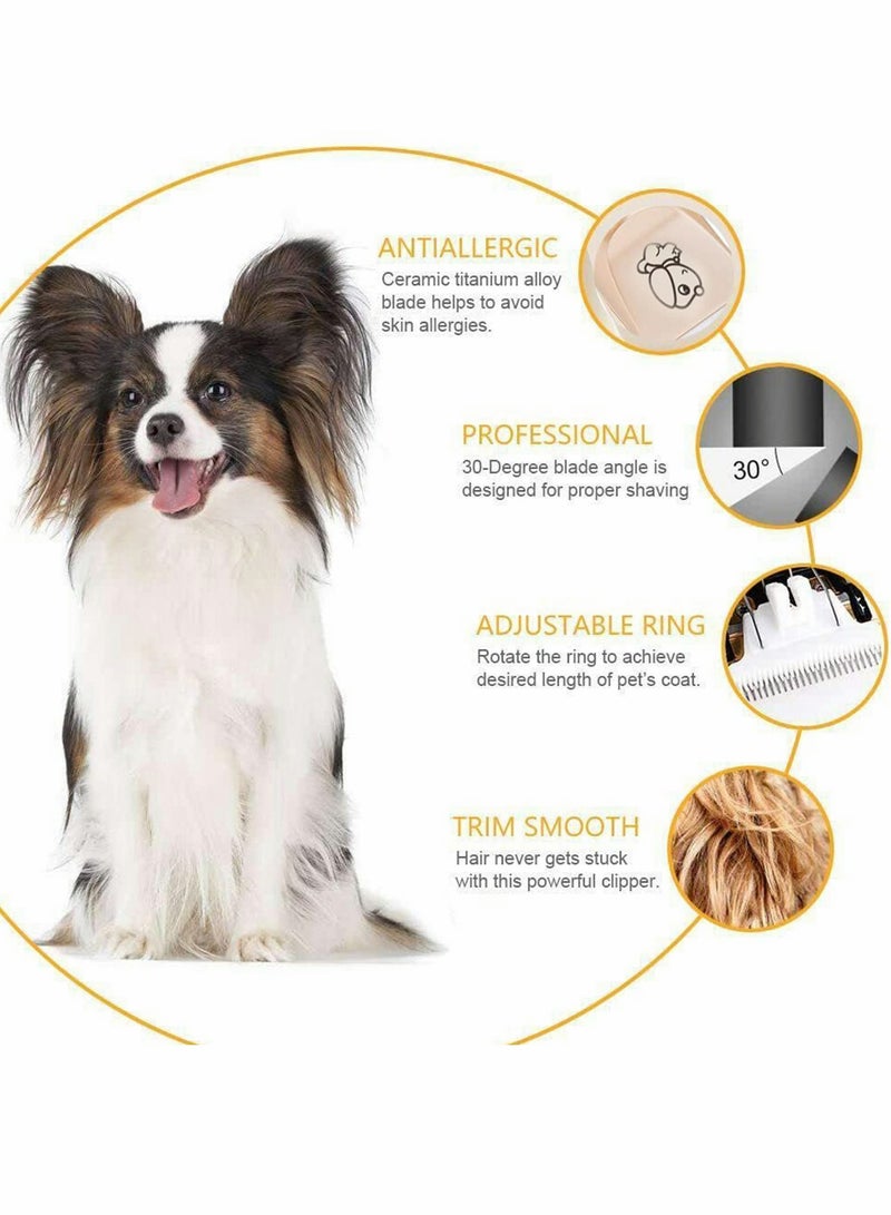Excefore Pet Grooming Kit, Rechargeable Cordless Dog Grooming Clippers Kit, Low Noise Electric Hair Trimming Clippers Set - Image 4