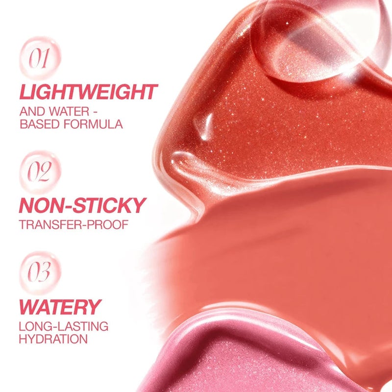 O.TWO.O Glossy Watery Lasting Gloss Lip Tint - G08/Apricot  2G - Image 5