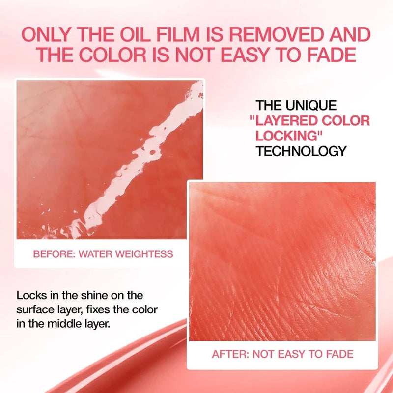 O.TWO.O Glossy Watery Lasting Gloss Lip Tint - G08/Apricot  2G - Image 4