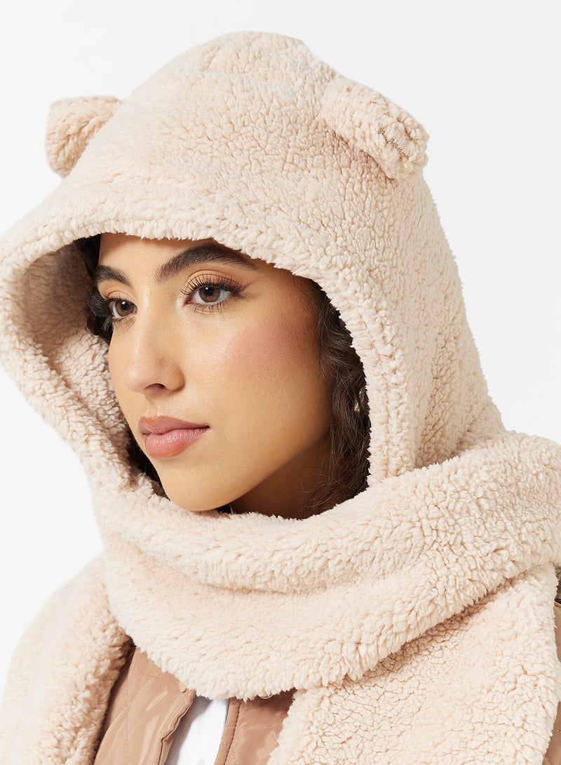 جينجر طقم قبعة ووشاح من الفرو الصناعي - Image 3