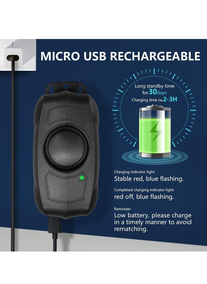 Generic - USB Rechargeable Bike Alarm with Remote, 110dB Loud Wireless Anti Theft Vibration Motion Sensor Vehicle Security Alarm System Waterproof Bicycle Trailer Motorcycle Alarm - Image 1