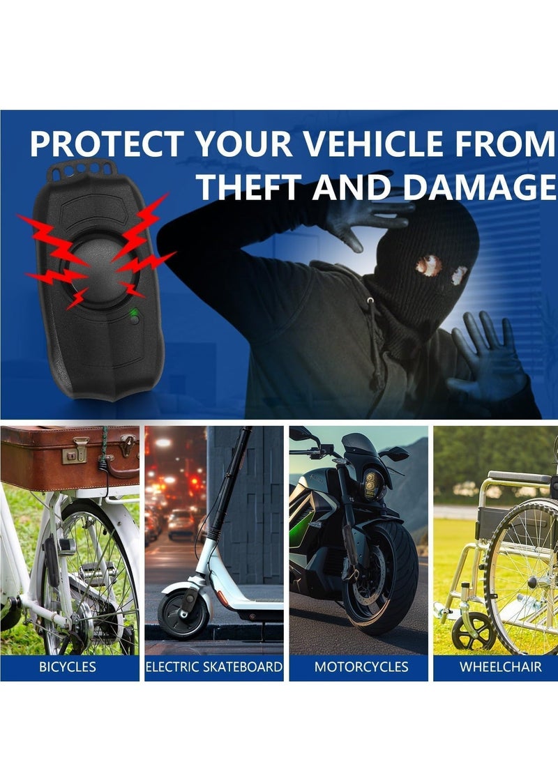 Generic - USB Rechargeable Bike Alarm with Remote, 110dB Loud Wireless Anti Theft Vibration Motion Sensor Vehicle Security Alarm System Waterproof Bicycle Trailer Motorcycle Alarm - Image 1