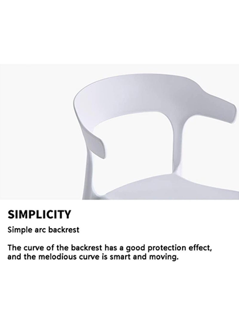 Mahmayi Modern Cuisine Stackable Plastic chairs for hotels, negotiations, and cafes that are suitable for use in living rooms and bedrooms - Black - Image 2