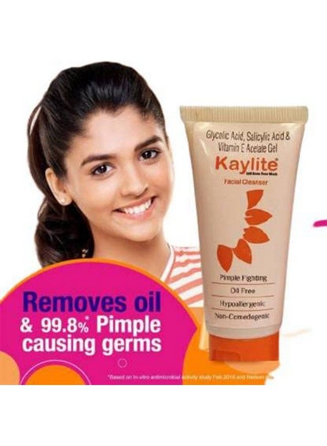 Kaylite Facial Cleanser Anti Acne Face Wash Salicylic Acid And Vitamin Eacetate Gel Oil Free(Pack Of 2) 120 Ml - Image 3