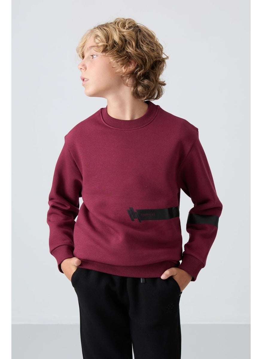 Tommy Life Judas tree cotton thick fluffy soft textured standard fit printed boy sweatshirt - 11238  - Image 4