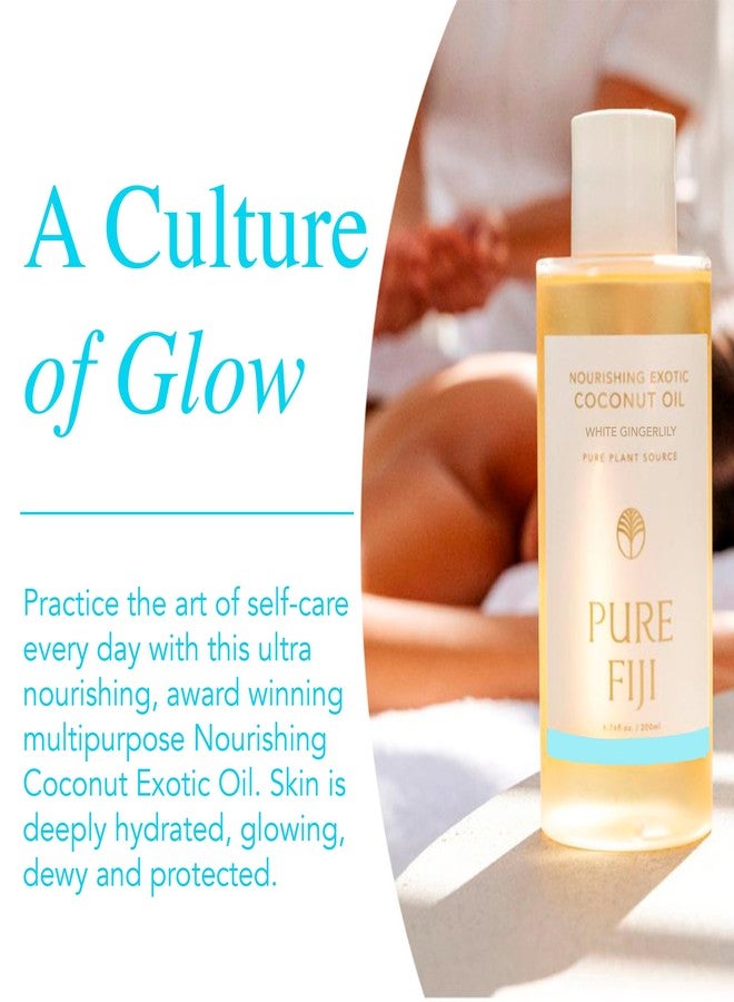 PURE FIJI Nourishing Exotic Coconut Body Oil, White Gingerlily (7.7 fl oz/230ml) - Image 5