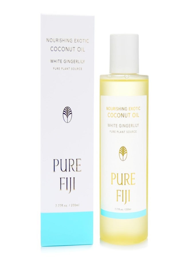PURE FIJI Nourishing Exotic Coconut Body Oil, White Gingerlily (7.7 fl oz/230ml) - Image 1