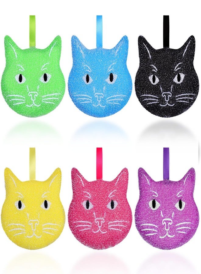 LemonRoad 6 Pcs Reusable Scrub Sponge Kitchen Sponge Fun Dish Scrubbers Color Cute Reusable Non Scratch Dish for Washing Dishes Kitchen Bathroom Good for Gift - Image 1