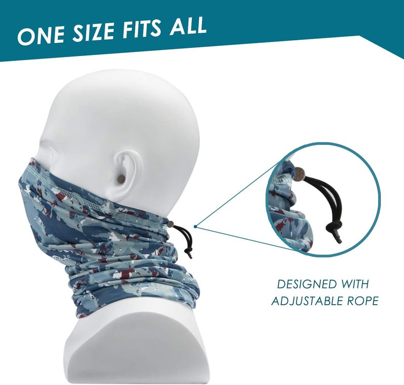 Doerix Neck Gaiter Face Mask Reusable, Cloth Face Masks Bandana Balaclava Cover Scarf Shield - Image 4