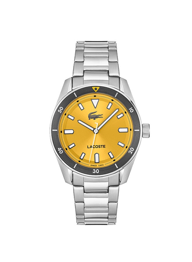 LACOSTE ROUND ANALOG MEN'S YELLOW CASE WATCH - 2011426 - Image 1