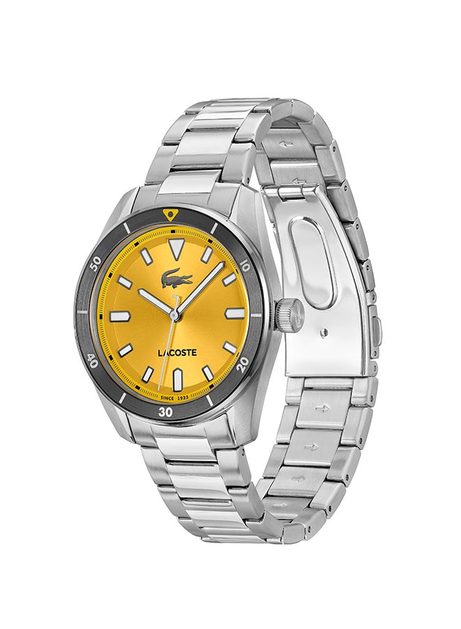 LACOSTE ROUND ANALOG MEN'S YELLOW CASE WATCH - 2011426 - Image 3