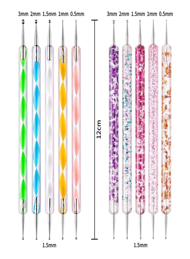 NFRBTD 15 PCS Nail Dotting Tools Nail Art Tools, Gel Polish Acrylic Nail Tools Kit - Image 4