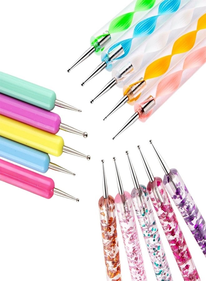NFRBTD 15 PCS Nail Dotting Tools Nail Art Tools, Gel Polish Acrylic Nail Tools Kit - Image 2