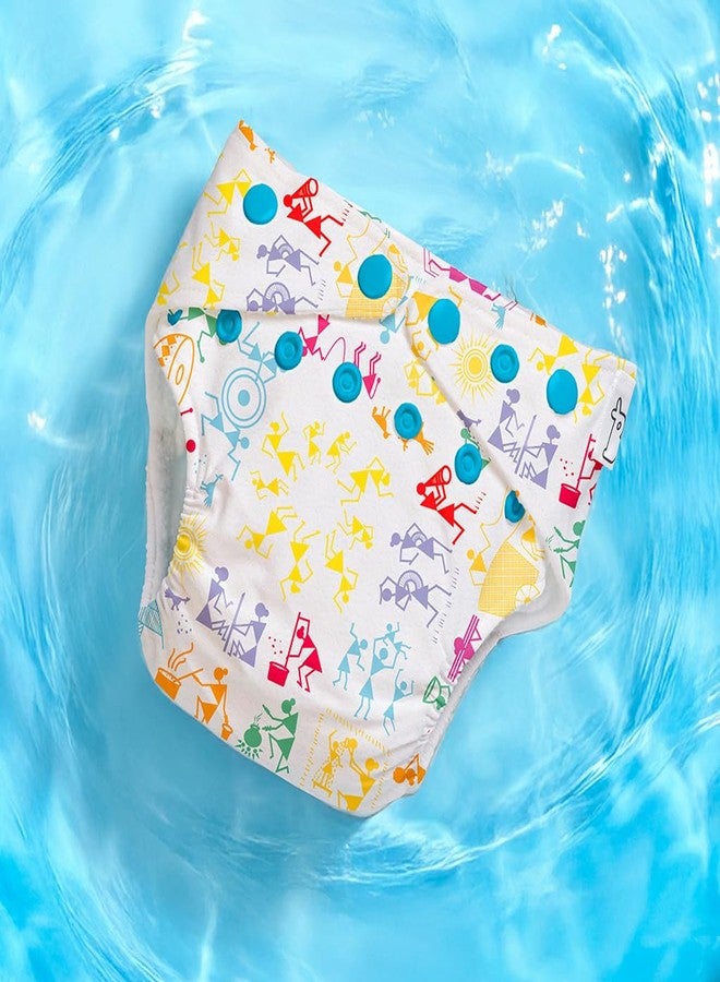 SuperBottoms Swimming Diapers for Babies & Toddlers - Reusable & Adjustable Swim Diapers - Washable Cloth Diapers - Skin Friendly Fabric - Easy to Clean - Fits 3M - 3Y | Pack of 2 - Image 5