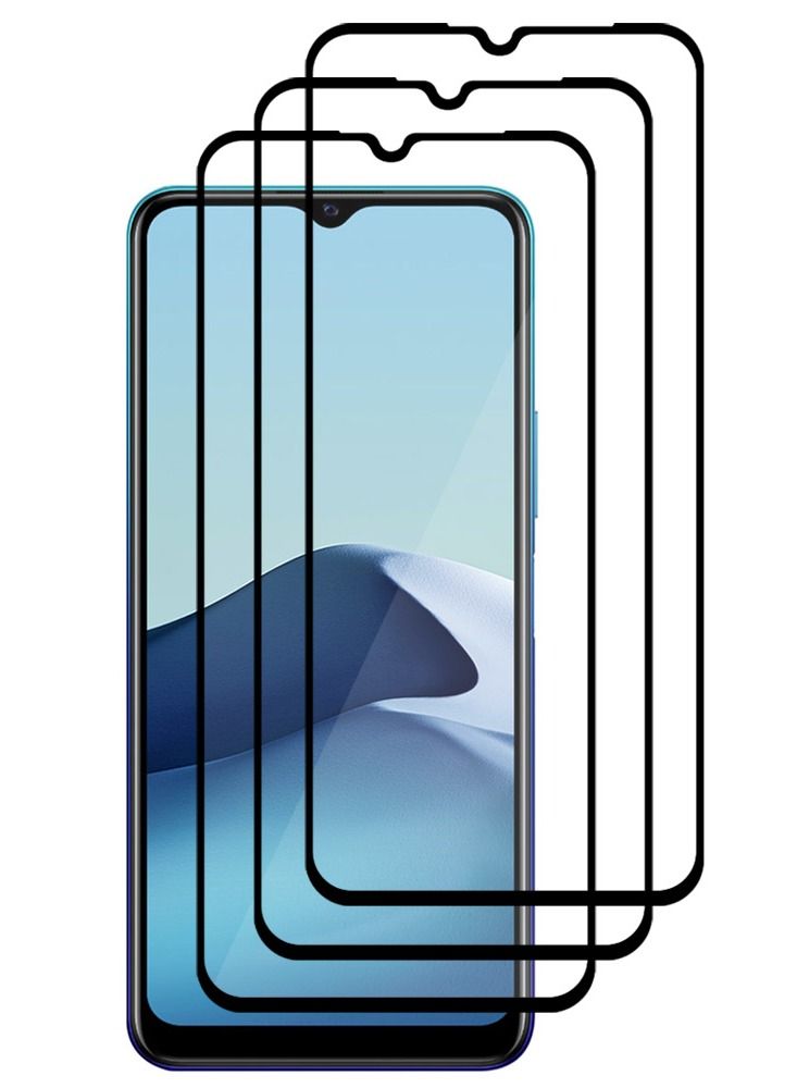 CATANES 3 Pack For Vivo Y20a Screen Protector Tempered Glass Full Glue Back - Image 2