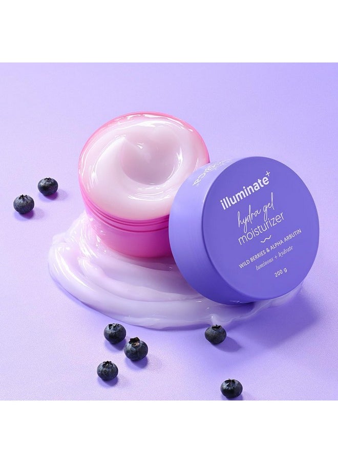 Aqualogica Illuminate+ Protect & Hydrate Kit| Illuminate+ Dewy Sunscreen Spf 50+ Pa++++ (50 G) + Illuminate+ Hydra Gel Moisturizer (200G)|Spf 50+ Pa++++|For Luminous Skin|24 Hour Intense Hydration  - Image 5