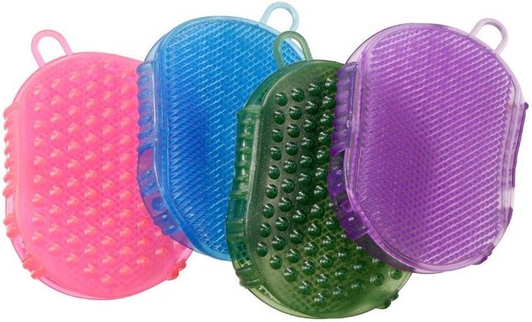 Tough 1 Rubber Jelly Scrubber - Hunter Green Grooming Tool