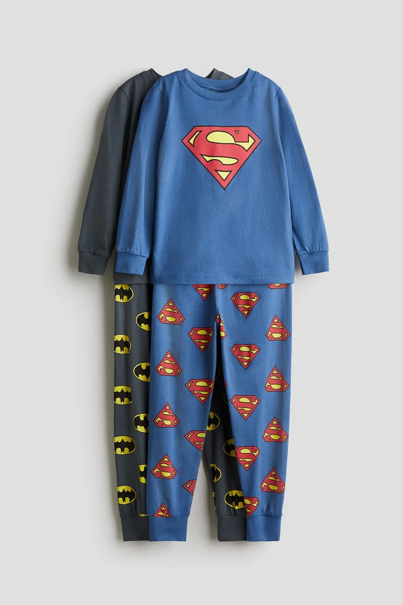 اتش اند ام بيجاما قطنية بطبعة مميزة - عبوة من 2