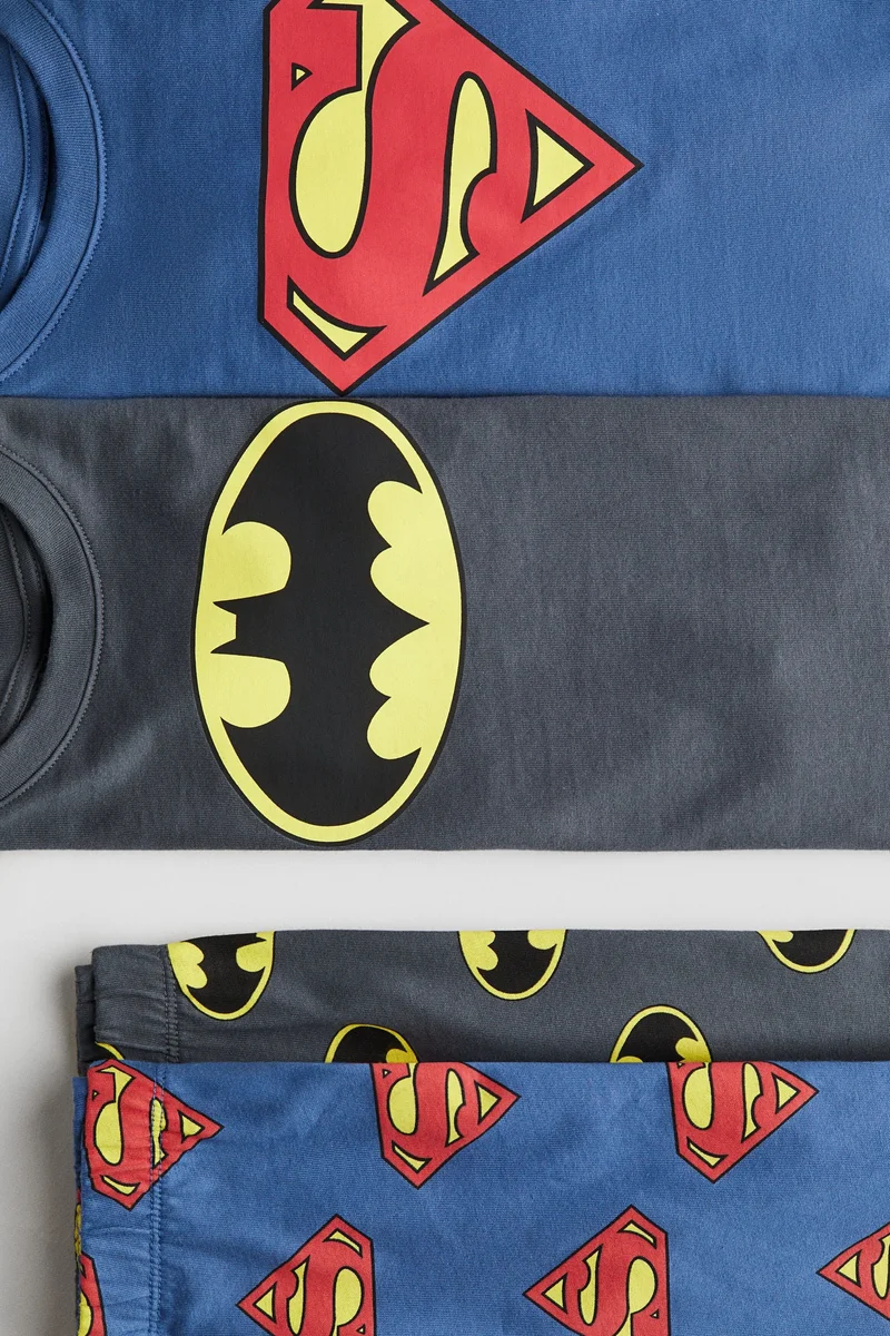 اتش اند ام بيجاما قطنية بطبعة مميزة - عبوة من 2