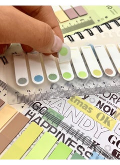 Kağıt Gemi Dükkan 3-Piece Transparent Pet Index Set 10 Colored Ruled Soft Tones / Index Sticker / Postit / Post-It  - Image 4