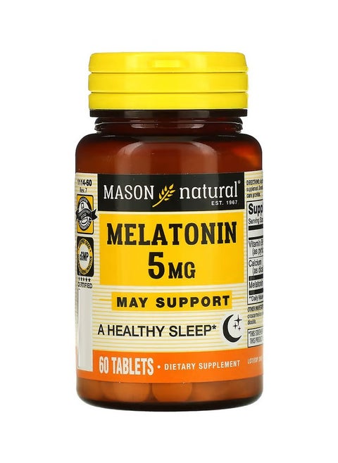 Melatonin 5 Mg With B6 And Calcium Natural Sleep Aid Supports Healthy Sleep & Rest 60 Count