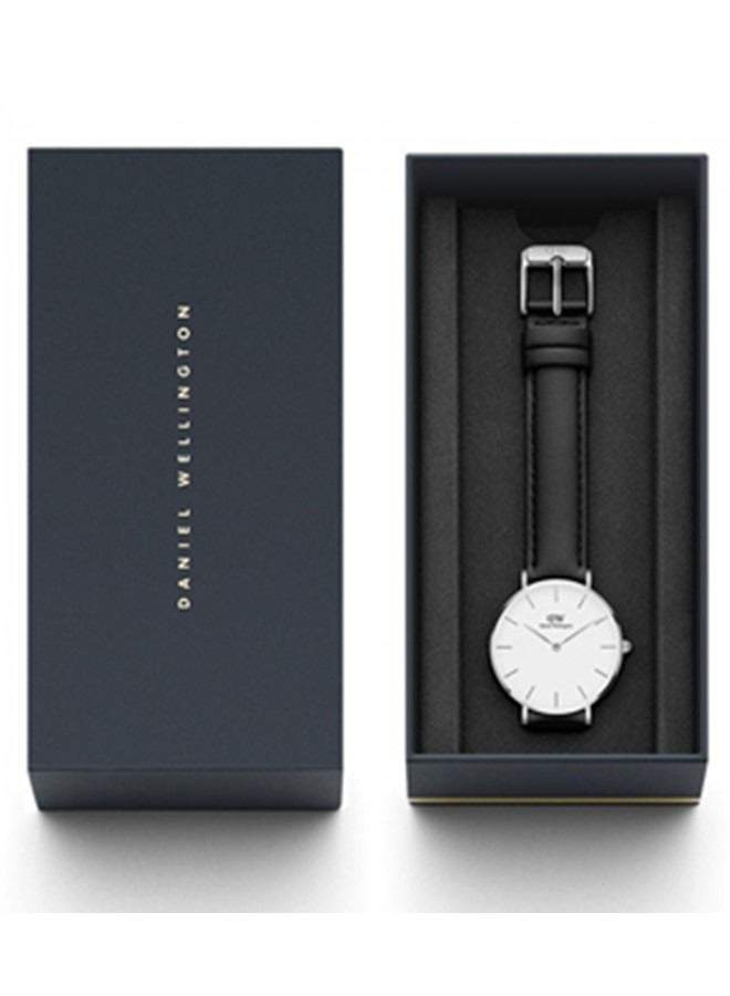 DW Home DW Women's Classic Petite Reading Quartz Women's Watch Black Leather Strap-32mm - Image 4