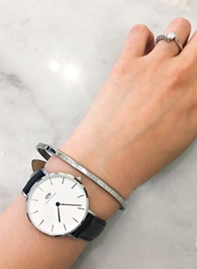 DW Home DW Women's Classic Petite Reading Quartz Women's Watch Black Leather Strap-32mm - Image 3