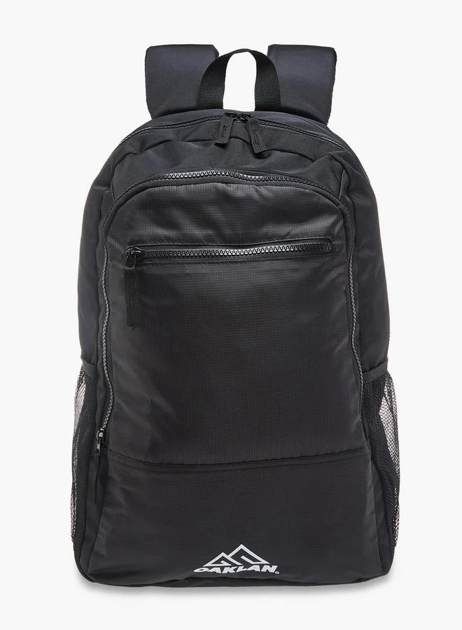 Oaklan By Shoexpress Logo Print School Backpack With Adjustable Straps - 15X29X45 Cm