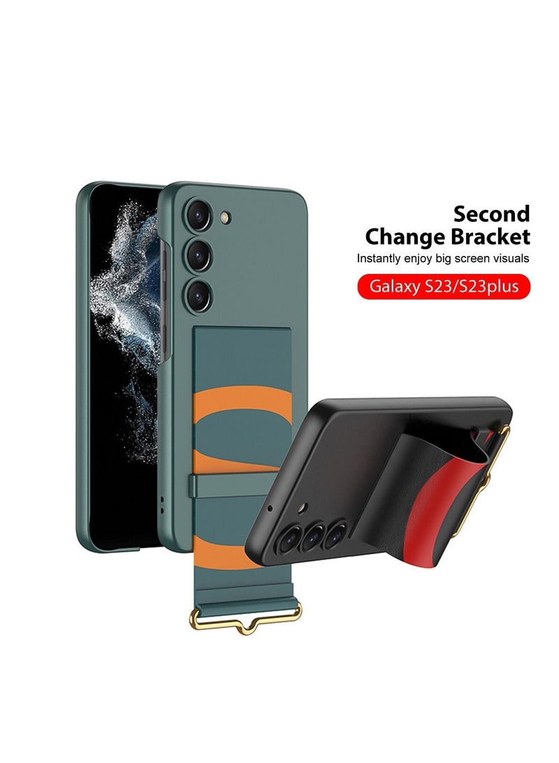 Case for Samsung Galaxy S23 Plus 5G with Strap, Hard Polycarbonate Back Ultra Thin Hard Shockproof Cover for Galaxy S23 Plus 5G Strap Case - Image 3