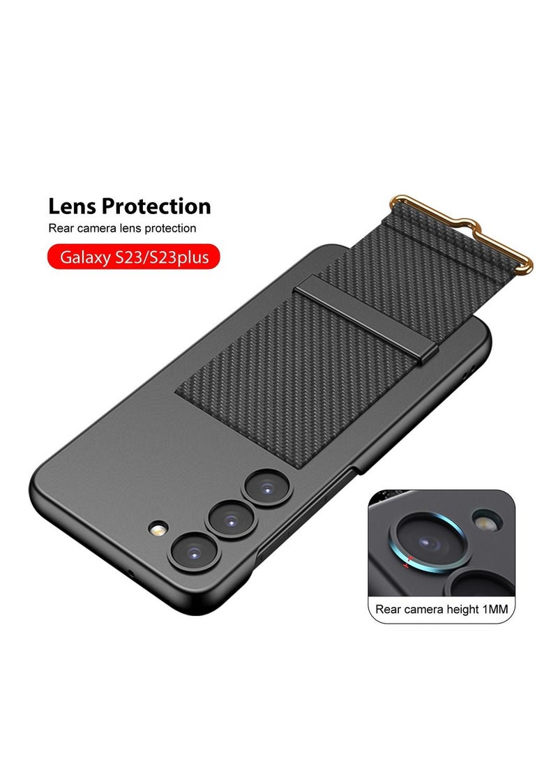 Case for Samsung Galaxy S23 Plus 5G with Strap, Hard Polycarbonate Back Ultra Thin Hard Shockproof Cover for Galaxy S23 Plus 5G Strap Case - Image 4