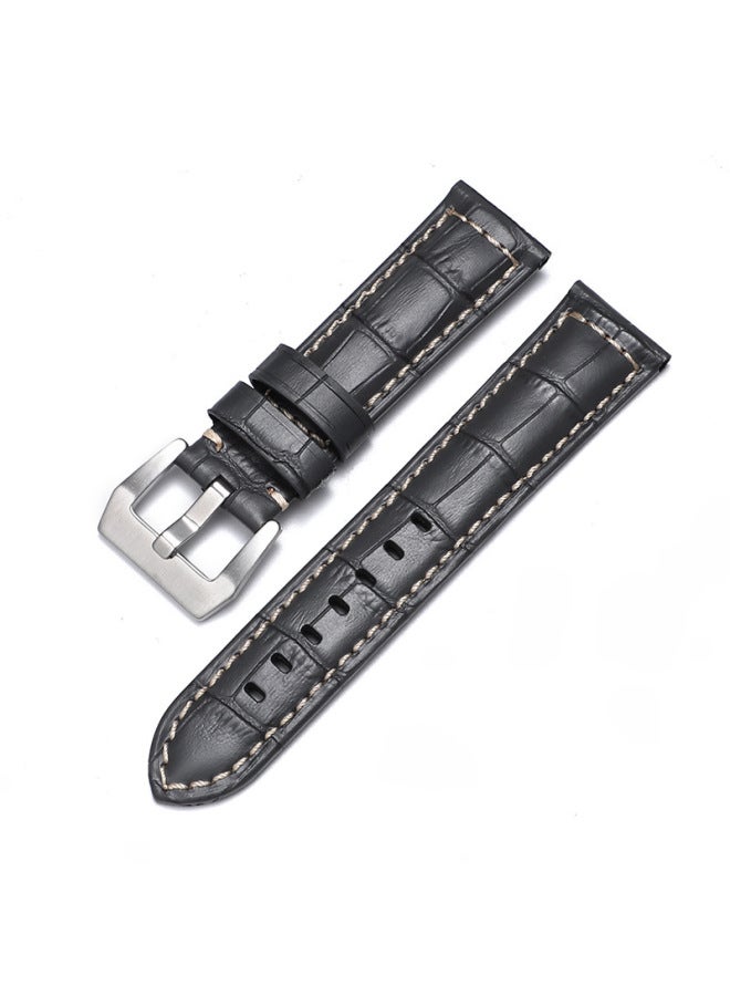 For Iwatch Strap Genuine Leather Apple Watch Strap Applewatch8 Huawei Gt3 Samsung S1 Pena Sea - Image 1