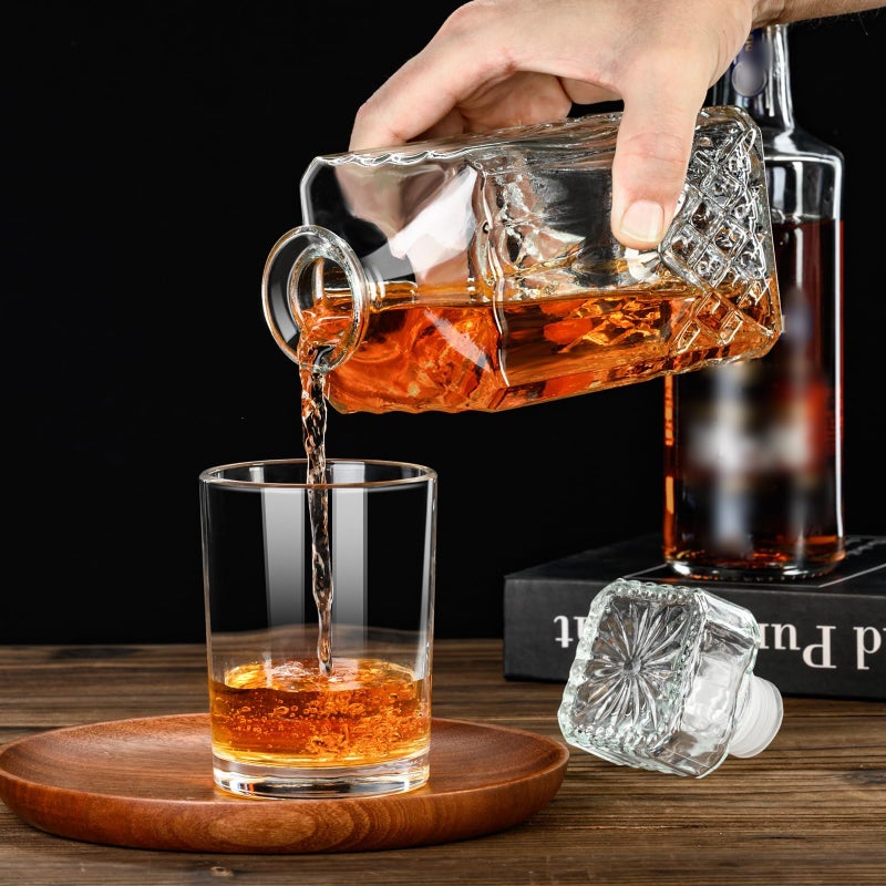 PARACITY Whiskey Decanter, 30oz Decanters for Alcohol with Glass Stopper, Gift Boxed Bourbon Decanter, Whiskey Gifts for Men, Whiskey Decanter Sets for Men, Decanter for Whiskey, Bourbon - Image 3
