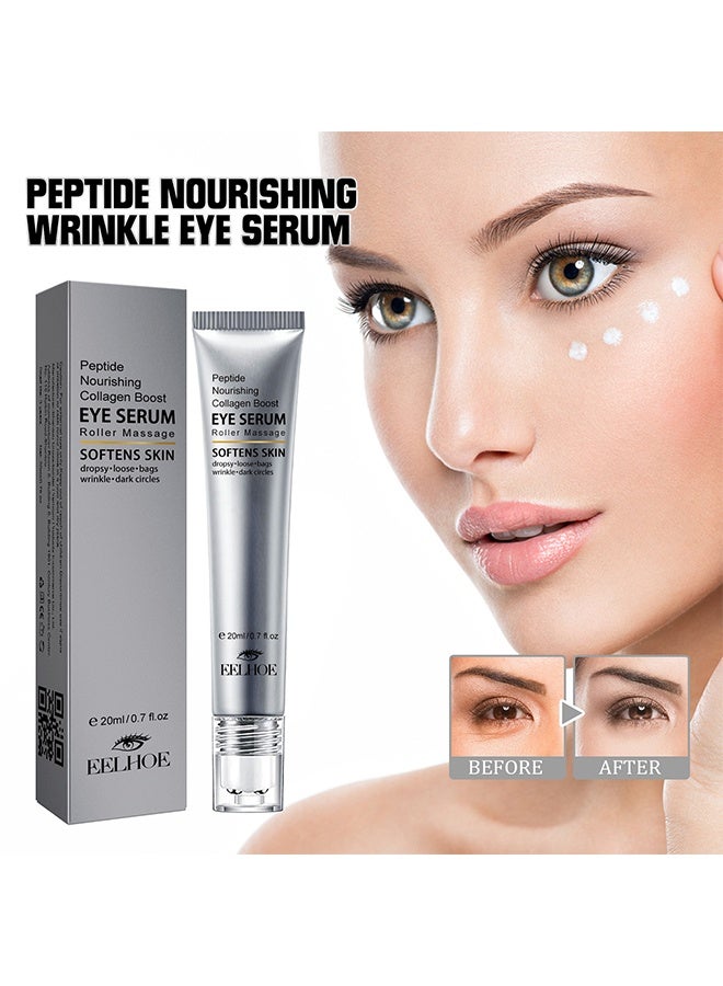 إيلهو مصل العين ، كريم إصلاح العين ، كريم العين ، أسطوانة تعزيز العين 20 مل ، كريم مضاد للشيخوخة تحت العين للهالات السوداء ، انتفاخ التجاعيد والخطوط الدقيقة ، مصل للعناية بالعيون مع كرة تدليك 360 درجة ، تخفيف إجهاد العين ، رفع قوي يقلل من التجاعيد - Image 2
