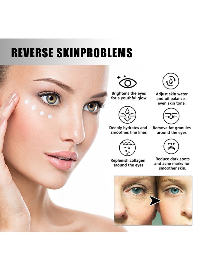 إيلهو مصل العين ، كريم إصلاح العين ، كريم العين ، أسطوانة تعزيز العين 20 مل ، كريم مضاد للشيخوخة تحت العين للهالات السوداء ، انتفاخ التجاعيد والخطوط الدقيقة ، مصل للعناية بالعيون مع كرة تدليك 360 درجة ، تخفيف إجهاد العين ، رفع قوي يقلل من التجاعيد - Image 5