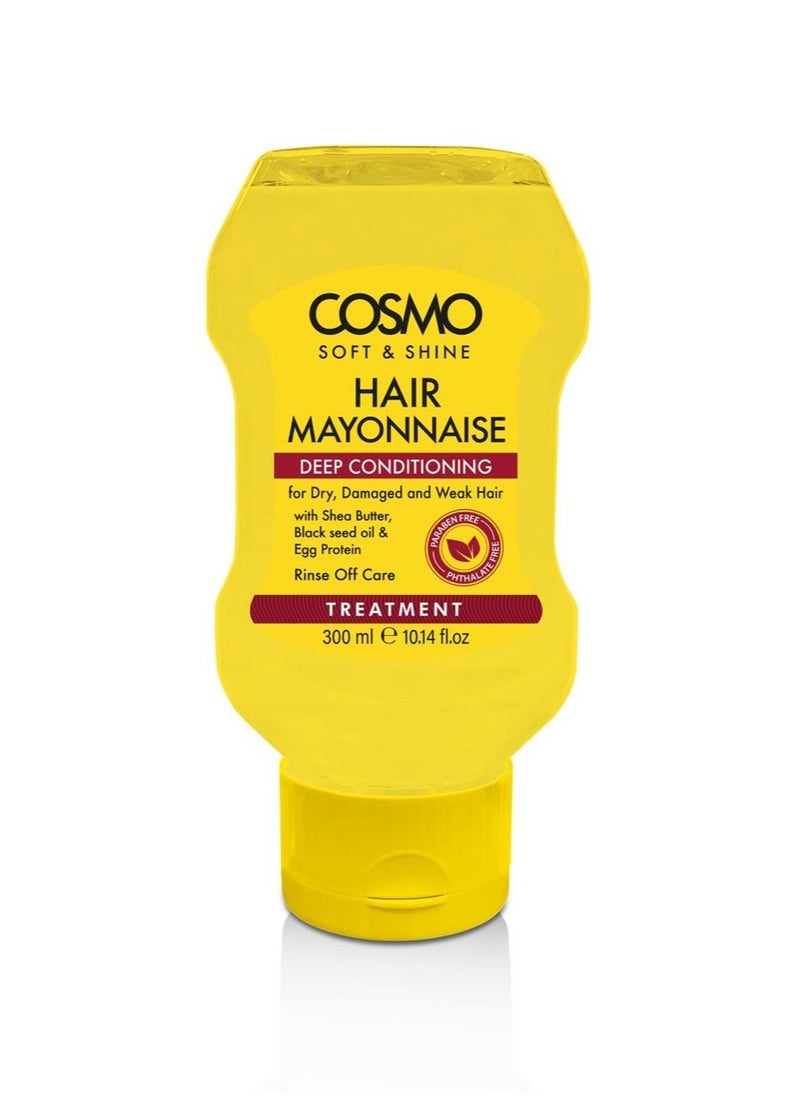 COSMO - Soft And Shine Hair Mayonnaise  Deep conditioning Treatment 300Ml - Image 1